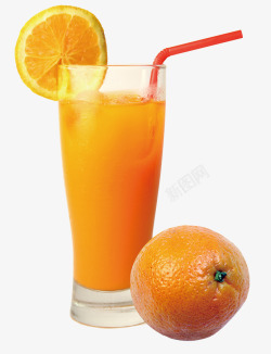 黄色的橙子和橙子汁素材