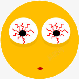 劳累黄色圆脸表情图标图标