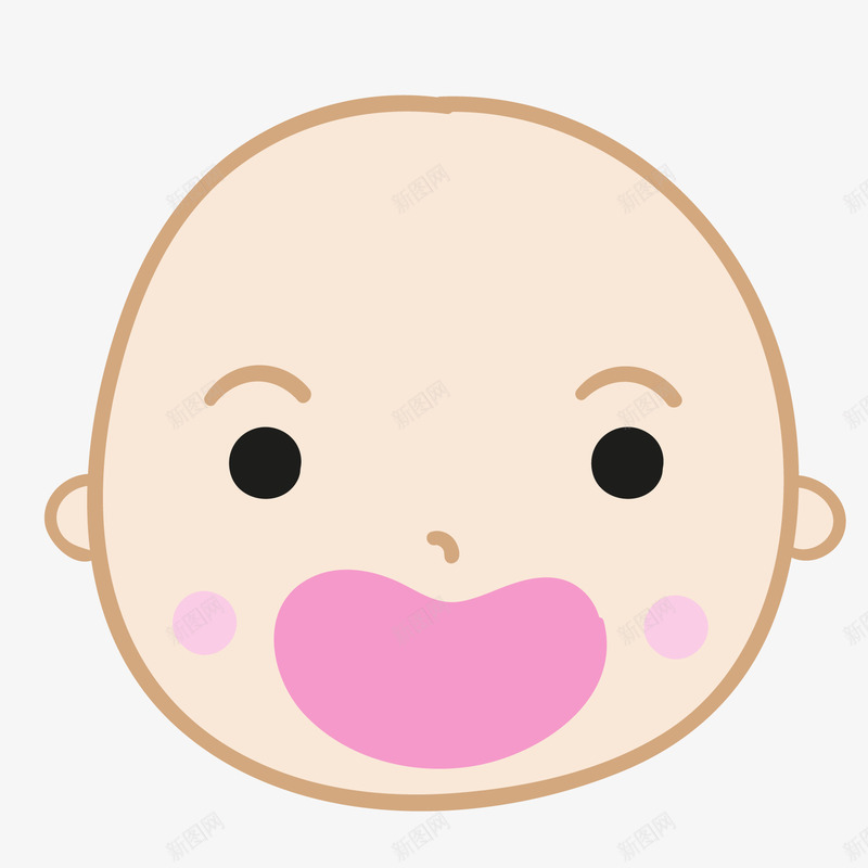 可爱婴儿头像表情矢量图ai免抠素材_88icon https://88icon.com 人物婴儿头像表情笑开心 矢量图