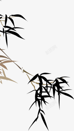 竹子中国风山水画素材