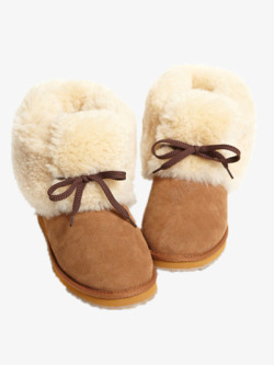 温暖毛毛雪地靴素材