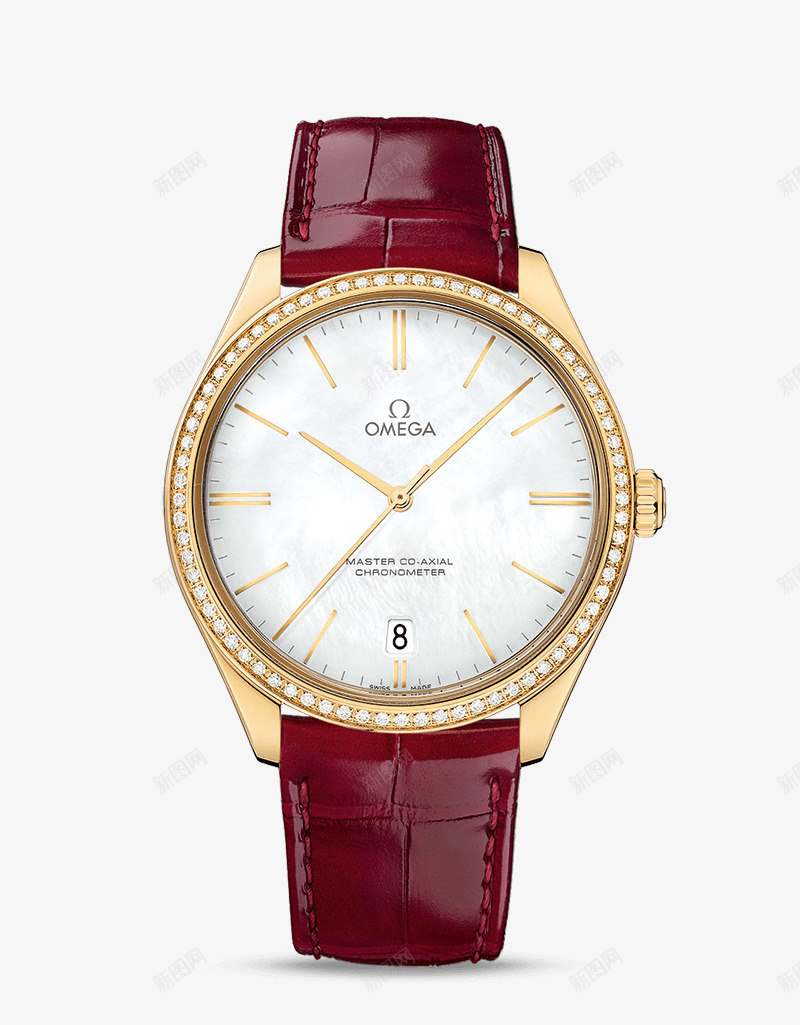红色欧米茄腕表手表女表png免抠素材_88icon https://88icon.com OMEGA 产品实物 名典腕表 女士表 手表 机械女表 欧米茄