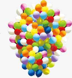 彩色漂浮气球元旦装饰素材