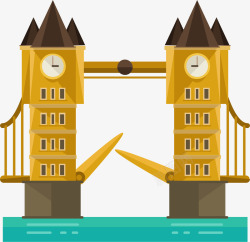 泰晤士河伦敦塔桥图标高清图片
