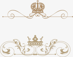 皇冠花纹装饰矢量图素材