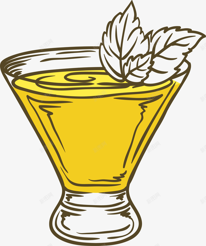 黄色手绘鸡尾酒矢量图ai免抠素材_88icon https://88icon.com 手绘果汁 手绘风 矢量png 鸡尾酒 黄色果汁 黄色鸡尾酒 矢量图