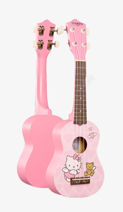 儿童初学粉色吉他素材