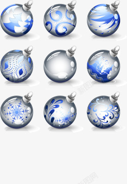 圣诞节图式的水晶球素材