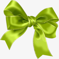 圣诞喜庆绿色精美丝带蝴蝶结素材