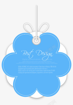 手绘卡通蓝色卡片素材