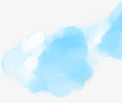 云色块云蓝色云朵卡通云朵素材