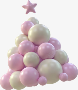 紫色圣诞树紫色气球圣诞树高清图片
