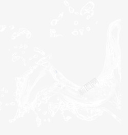 白色水花素材