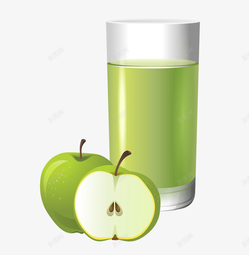 一杯美味的苹果汁png免抠素材_88icon https://88icon.com 手绘图 水果 美味的 苹果 苹果汁 饮品 饮料