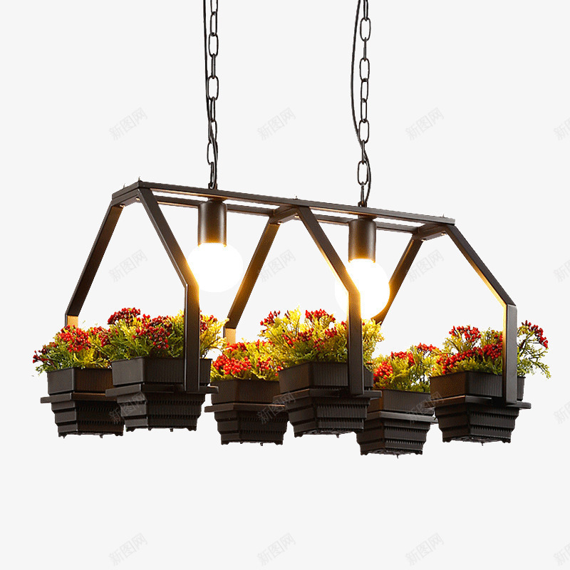 艺灯铁艺盆栽吊灯png免抠素材_88icon https://88icon.com 创意吊灯 复古吊灯 田园吊灯 简约吊灯