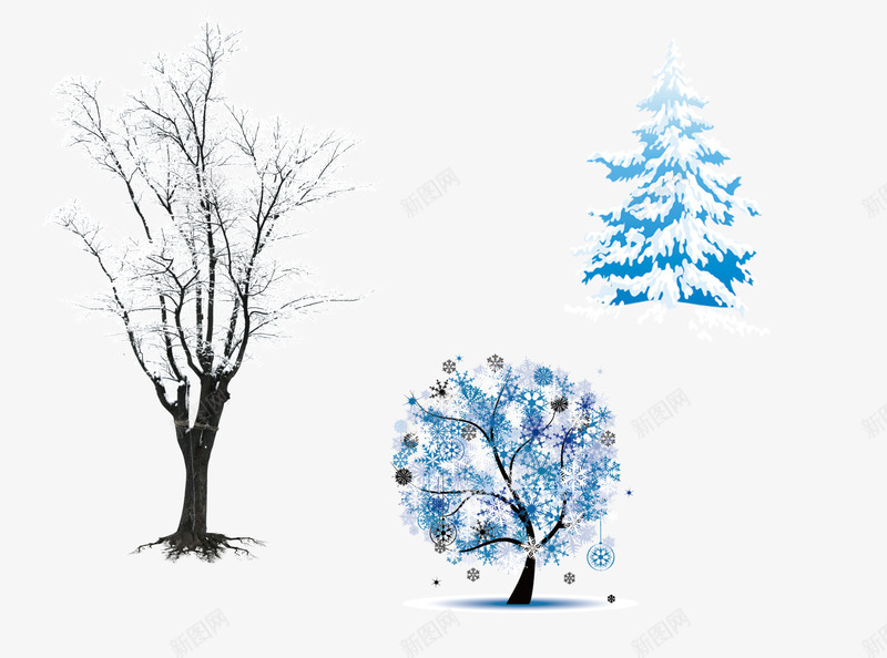 被雪覆盖的树png免抠素材_88icon https://88icon.com 大树 被雪覆盖的树 雪堆 雪花