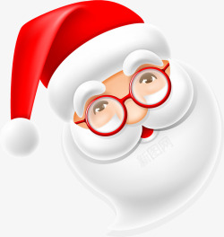 圣诞老人头像圣诞节圣诞老人头像高清图片