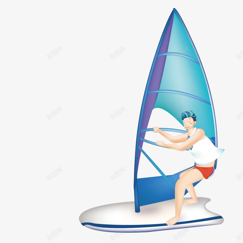 帆船运动员png免抠素材_88icon https://88icon.com 帆船 水上运动 运动员
