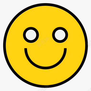 手绘计算机微笑表情图标图标