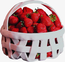 一篮草莓素材