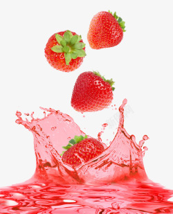 美味草莓汁素材