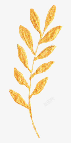 黄金树叶金色植物叶子高清图片