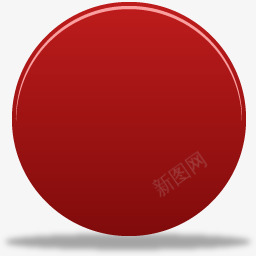 红色的圆形按钮图标图标
