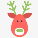 卡通圣诞节麋鹿装饰图标图标
