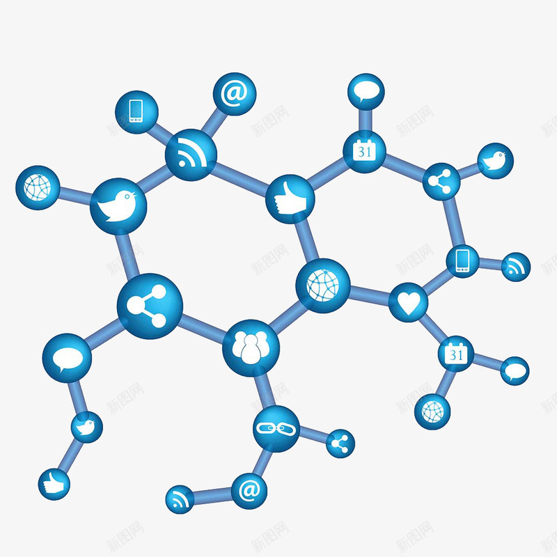 分子png免抠素材_88icon https://88icon.com DNA 元素 分子 化妆品 化学 原子 基因 实验 成分 水珠 科学 科技感 蓝色