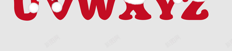 圣诞节主题英文字母png免抠素材_88icon https://88icon.com 可爱 圣诞帽子 圣诞节快乐 字体设计 红创意设计 节日字体 英文字母