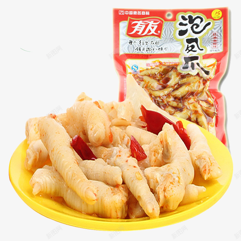 有友泡凤爪png免抠素材_88icon https://88icon.com 产品实物 美味 零食 鸡爪 麻辣