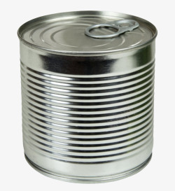 银色带螺纹的金属罐子实物素材