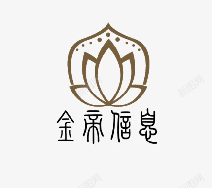 绽放莲花佛教莲花LOGO图标图标