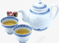 中国风茶壶喝茶茶杯素材