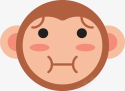 萌萌的可爱猴子表情图素材