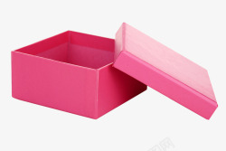 开着的粉色礼盒素材
