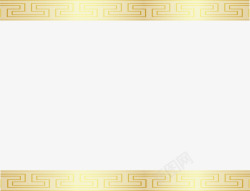 闪耀曲线中国风金色花边框架高清图片