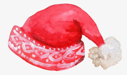 卡通手绘红色的圣诞帽素材
