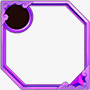 紫色卡通个性游戏边框素材