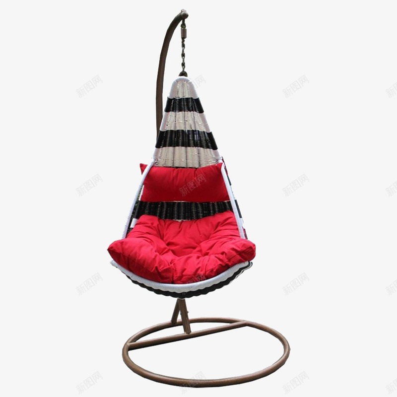 锥形半躺吊篮椅png免抠素材_88icon https://88icon.com 半躺 吊篮 吊篮椅子 时尚 木质 椅子 清凉 红色垫子 锥形