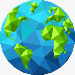 蓝色地球圆形环保公益创意素材