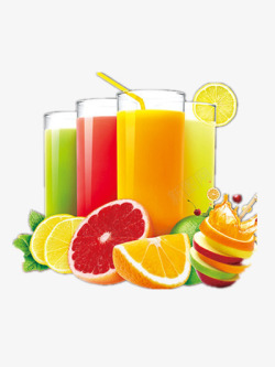 食物实图橙汁西柚汁高清图片