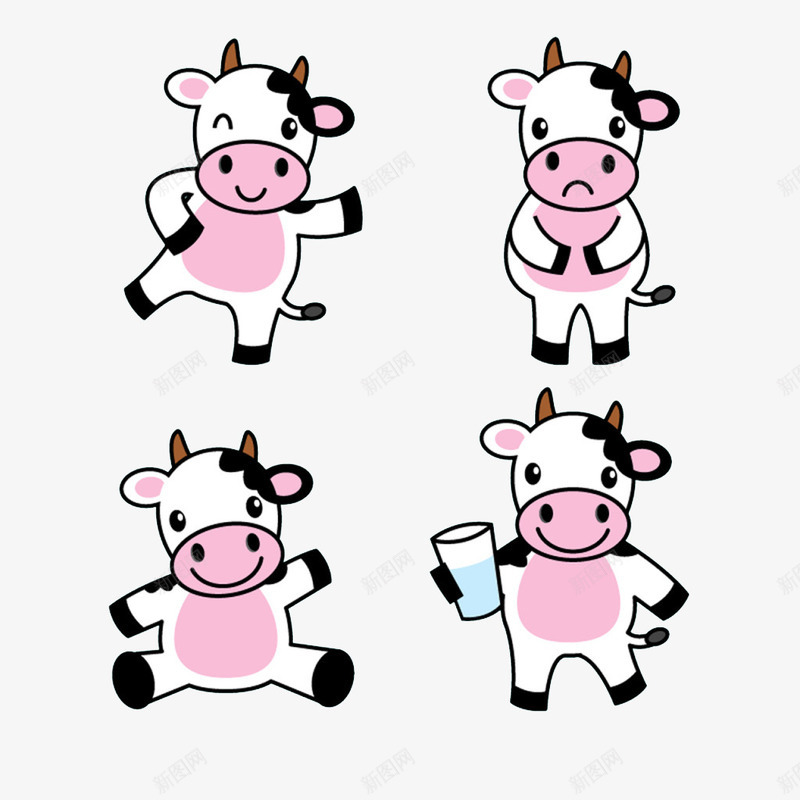 卡通奶牛png免抠素材_88icon https://88icon.com 动物 卡通动物 奶牛 插画 牛 牛奶