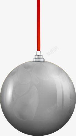 圣诞节灰色挂球装饰素材