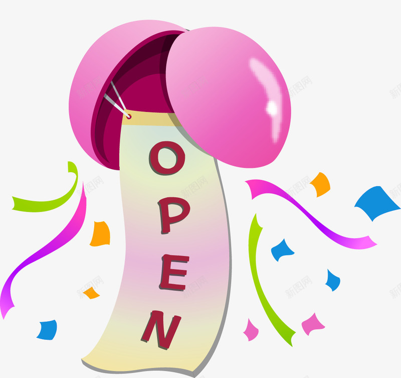 卡通精美开业open彩旗png免抠素材_88icon https://88icon.com open 卡通 开业 彩旗 精美