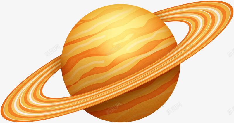 星球png免抠素材_88icon https://88icon.com 地球 宇宙元素 旋转 星环 黄色