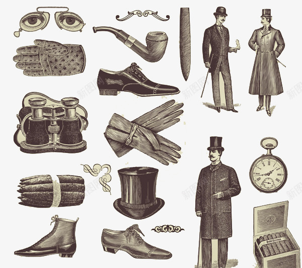 手绘欧洲贵族男士元素png免抠素材_88icon https://88icon.com 手绘 欧洲 男士 贵族