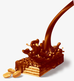 朱古力味威化饼创意巧克力威化饼高清图片