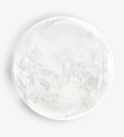 透明玻璃球圆月高清图片