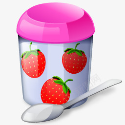 草莓酸奶图标图标